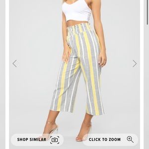 Clear Skies Ahead Striped Pants - Mustard